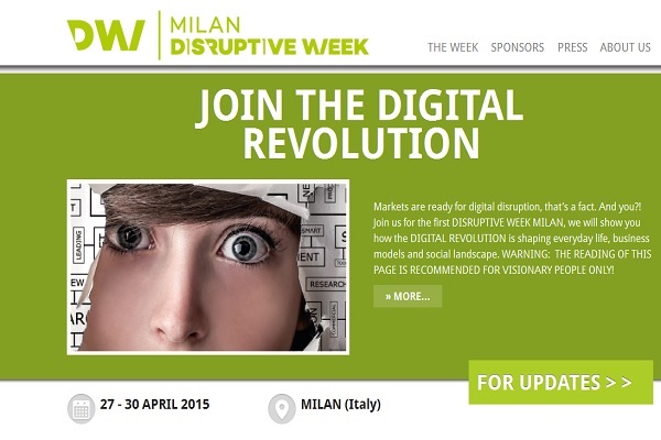 DISRUPTIVE WEEK – dal 27 al 30 aprile a Milano