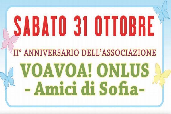 Voa Voa! Onlus Amici di Sofia premia il nostro sostegno al Terzo Settore!