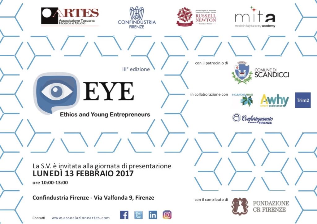 EYE 2017 – Imprenditorialità giovanile ed etica del lavoro – 3° edizione – Firenze